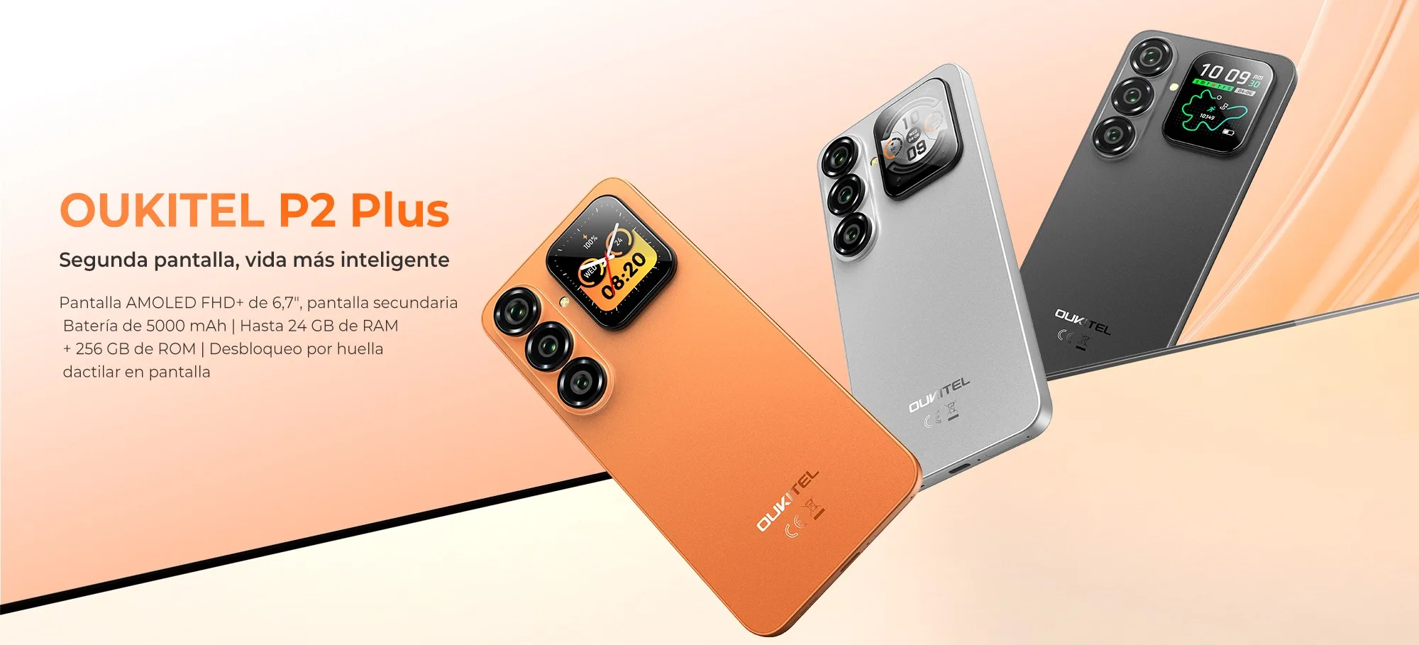 OUKITEL P2 Plus - Segunda pantalla, vida más inteligente