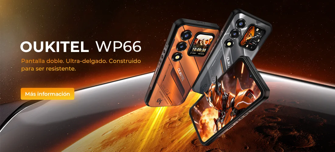 OUKITEL WP66 - Pantalla doble, ultra-delgado